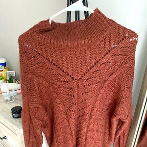 Burnt orange sweater